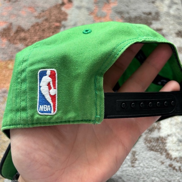 Boston Celtics Adidas Snapback Hat – NBA Green Black Cap 2010 Vintage Style - Picture 6 of 10